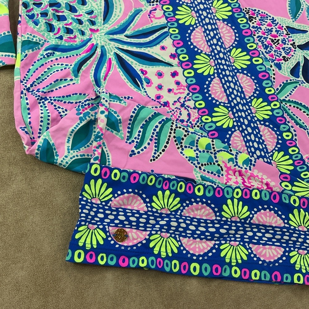 Lilly‎ Pulitzer Nadine UPF 50+ Dress Womens XS Pink Floral Shift Resort Vacation - Picture 9 of 10